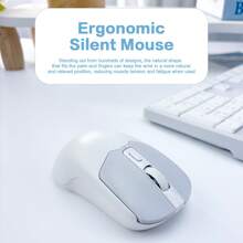 MOFII MOFII Ergonomic 2.4Ghz Wireless Keyboard Mouse Combo For PC/Laptop/Desktop 104Keys Multimedia Function Compact Keyboard With Noiseless Wireless Optical Mouse (Black Or White)