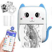 亲子联谊迷你打印机，儿童热敏绘图打印机，家庭活动益智玩具，适合3-12岁儿童的圣诞生日礼物