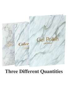 160/216/320 Colors Marbling Nail Display Book Nail Polish Books With Fake Nails Tips False Nails Styles Showing Book Nails Tool,1pc Nail Display Book * False Nail * Number Stickers/SetChristmas