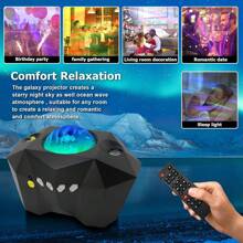 Proiettore Bluetooth Aurora, funzione timer personalizzata, luce notturna atmosferica a LED con galassia e stelle per decorazione camera da letto, regalo