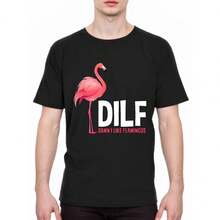 Men's Flamingo Graphic Tee - Soft Cotton, Casual Short Sleeve Crew Neck T-Shirt For Casual Attire As Present - Black - View 1