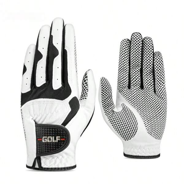 1 pieza Glovo de golf delgado, microfibra dedo completo, antideslizante, transpirable, duradero, adecuado para hombres y mujeres, Applicable para golf, ciclismo, correr, fitness, mano izquierda o derecha