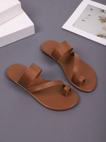 Women's Fashionable Casual Stylish Outdoor Anti-Slip Anti-Odor Beach Sandals Flip Flops - Brown - View 6
