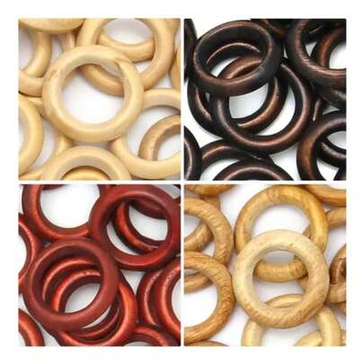 Argola Madeira N°0 Pcte 50 Unidades Costura Artesanato DIY