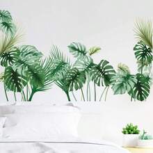 Tropical Wall Decals Palm Leaf Wall Stickers For Living Room Green Plants Wall Decor Posters Vinyl Peel And Stick Art Murals For Bedroom Nursery Office - Leaves-12 - View 6