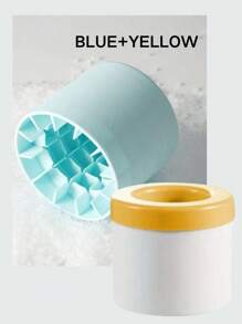 1 pièce/2 pièces Moule à glaçons en silicone, fabricant de glaçons 3D cylindriques, bac à glaçons simple avec couvercle pour la cuisine, les fruits de mer et les fournitures scolaires