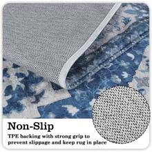 Boho Bathroom Rugs Blue Vintage NonSlip Bath Rug Oriental Soft Machine Washable Bathroom Mat Cute  Floral Bath Mats For Bathroom Decor For Sink Shower Toilet 20x31 Inch - 20x31inch - View 3