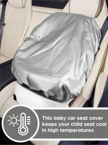 1 pieza Cubierta de parasol para silla de coche para bebé, nuevo modelo de protector de asiento de seguridad, sombreado bloqueador de sol e insolación de lámina de aluminio, fácil de plegar y almacenar, adecuado para bebés y niños. Artículos esenciales para bebés, equipo de viaje para bebés, accesorios para silla de coche para bebés, ideal para el verano, suministros de viaje para bebés, favorito de los bebés (estilo aleatorio)