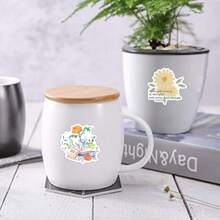 55PCS Fresh And Simple Stickers Vinyl Aesthetics Stickers Scrapbooking, Diary, Bumper, Skateboard, Water Bottle, Cartoon, Hard Hat, Car Stickers And Decals - Multicolor - View 9