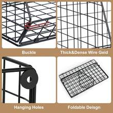 3 Tier Closet Hanging Shelves With Divider, Extra Large Closet Organizers And Storage, Clothes Hanging Organizer Clothing Sweaters Handbags Clutches Accessories - Black and White - View 10