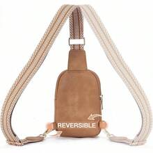 Pequeña Bolsa de Hombro para Mujeres de Cuero Vegano, Moda, Riñonera, Bolsas Cruzadas para Mujeres para Viajes - 1-camello marrón - Ver 5