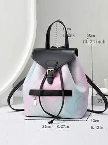 Elegant Fashion Backpack, Gradient Color Multi-Function Large Capacity Handbag Tote Backpack, Stylish Design Multi-Function, New Fashion Women Small Square Bag Handbag Shoulder Bag Versatile Casual Multi-Layer Large Capacity Shoulder Tote Suitable For Outing, Travel, Shopping, New Stylish Women Handbag Shoulder Crossbody Color Blocking Bag Casual Luxury Large Capacity Shoulder Tote Bag