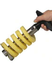1 Pcs High-Value Stainless Steel Pineapple Corer And Slicer, Two-In-One Peeler And Corer, Kitchen Accessories/Must-Have For Holiday Party Fruit Dishes - 銀色 - 查看 6