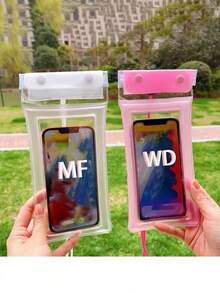 Personalized Name Waterproof Mobile Phone Bag, Personalized Waterproof Mobile Phone Bag, Universal Waterproof Mobile Phone Bag, Swimming Beach Protective Case, Bridesmaid Gift, Party Small Gift Waterproof Floating Laser Mobile Phone Bag - Multicolor - View 5