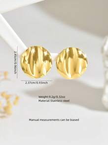1 Set minimalistische asymmetrische geometrische Halskette und Ohrringe aus Edelstahl, geeignet für täglichen Gebrauch oder modischen Arbeitsweg von Frauen