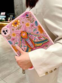 1 peça Capa Protetora Anti-queda com Estilo Padrão Borboleta William Morris para Tablet MatePad de 10,4 polegadas, Capa Protetora de Couro Resistente a Quedas de 360 Graus para Tablet iPad de 10,2 polegadas