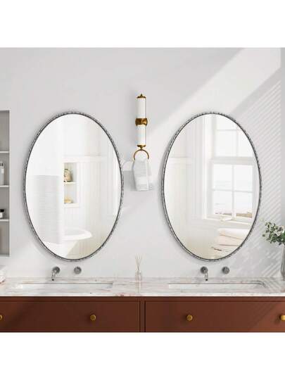 Okwish Wand Mirror, ative Bathroom Spiegel Hang On The Wall, Oval Bathroom, Bedroom view 3
