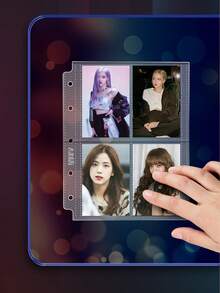 10 件 A5 活页夹套、照片卡套、4 口袋照片卡、页面保护器、超清晰交易卡套，适用于游戏卡、照片卡、明星卡和小卡片收纳袋、返校、学校用品 - 彩色 - 查看 3