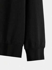 Sudadera casual con gráfico para hombre en otoño/invierno, sudadera negra con estampado de gorila, adecuada para deportes al aire libre, fitness y uso diario - Negro - Ver 4