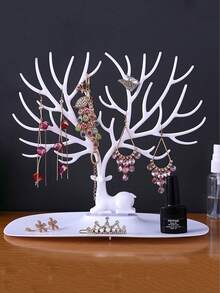 精美金属可拆卸旋转耳环展示架，旋转存取方便的储物展示塔，美容院装饰品，化妆台储物架，家居装饰品，万圣节，圣诞节礼物，情人节礼物