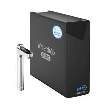 Waterdrop X16 Tankless Reverse Osmosis System, NSF/ANSI 58&372 Certified, 1600 GPD RO Water Filter System, 11-Stage Filtration UnderSink RO, 3:1 Pure To Drain, Alkaline Mineral PH+