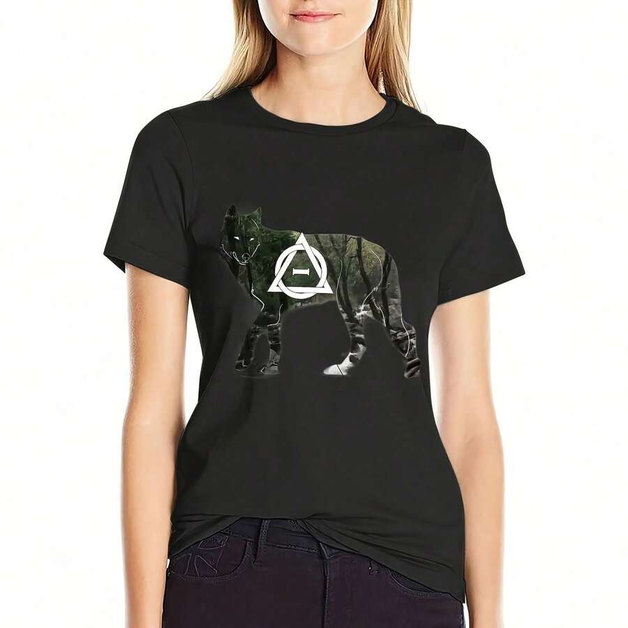 Otherkin - Wolf Therian T-Shirt Funnys Heavyweights Woman 220G Pure Cotton T-Shirt - Casual Style, Perfect For Fall And Winter, A Thoughtful Day Gift For Family And  Tops For Wo Vintage Clothes Wo Clothes Wo Vintage Wo Tops Mujer Cute Tops Wo Cotton Wo Clog Halloween Camisas Summer Clothes Wo Casual Punk Western Tops Wo Fourth Of July Outfit Kpop Cowboy Outfits For Wo Ry Ropa 100% Cotton Y2k Ing Cute Gothic Wo Clothes Black And White Top Vintage Tops Cloth For Wo White Goth Inawly Retro Clothes For Wo Korean Fashion Wo Camisas Para Mujer - Black - View 1