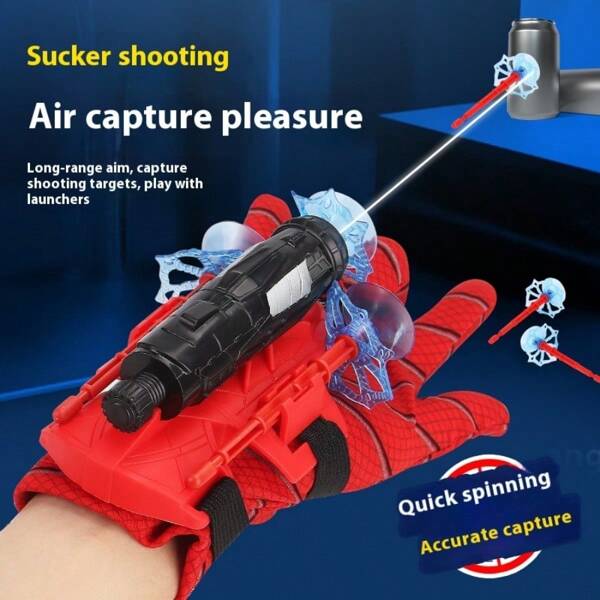 Launcher Glovers,Super Hero Web Shooter Kids, Dual Educational Toys,Spider Wrist Toys Toy Costume Cosplay Props Gift