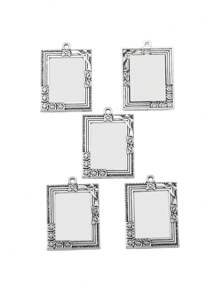 1 pièce Accessoires de bijoux DIY, base rectangulaire de 29*21mm, base avec incrustation de pierres précieuses vintage C06