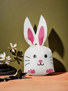 50 PZAS - Buen regalo de Pascua, bolsa de dulces de Pascua, muchos, bolsa de dulces, bolsa pequeña de plástico para Pascua, bolsa de aperitivos de fiesta de Pascua, para sándwiches y galletas, bolsa de regalo del conejito de Pascua, bolsa de aperitivos de fiesta de Pascua de plástico, lazo retorcido, para regalos de fiestas, suministros para bodas y cumpleaños, el color y el estilo son aleatorios.