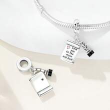 1 Stück silberplattierter Charm Liebeselement Ahornblatt Herz Anhänger Charm für Original Armband Halskette DIY Schmuckherstellung, passend als Geschenk für Frauen zum Geburtstag