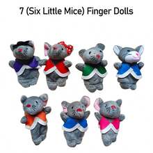 BELLKIDS 8个迷你毛绒手指偶，可爱动物玩偶，毛绒玩具，课堂讲故事道具，《三只小猪》故事，派对，生日礼物，圣诞节 - 彩色 - 查看 15