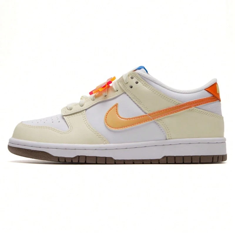 Zapatillas de mujer Nike DUNK LOW (GS) deportivas casuales cómodas y ligeras IB8891-191 - Amarillo/Naranja/Blanco - Ver 1