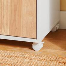 SoBuy Filing Cabinet Filing Cabinet Trolley Printer Table Made Of PB(E1) White - White - View 7