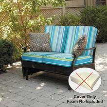 Local Delivery- Outdoor Cushion Slipcovers Waterproof 4 Pack Patio Chair Seat Cushion Covers With Zipper And Tie, 22 X 20 X 4 Inch, Replacement Cover Only - Stripes Turquoise - View 6