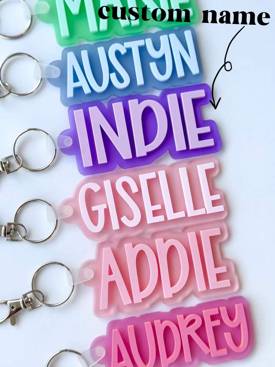 Backpack Keychain Name Tag, Acrylic Name Keychain,Personalized Acrylic Name Tag,Diaper Bag Tag, Lunch Box Tag,Multi-Functional,Ornamental,Letter,Stylish,Modern,Colorful,Cute,Adorable,Casual,Custom,Personalised,Unique,Customized,Ideal Gifts For Him,Ideal Gifts For Her