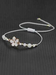 51Luckind Fashion Handmade Braided Rope Bracelet Charms Cherry Flower Personalized Bracelet For Women Girls Party Jewelry - Cherry Blossom Bracelet - View 9