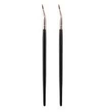 2/5/10pcs Blade Eyeliner Brush Ultra-Fine Flat Head Angled Eyebrow Brush Eyeliner Pen Brush Portable Makeup Tool Black & Gold - Multicolor - View 18