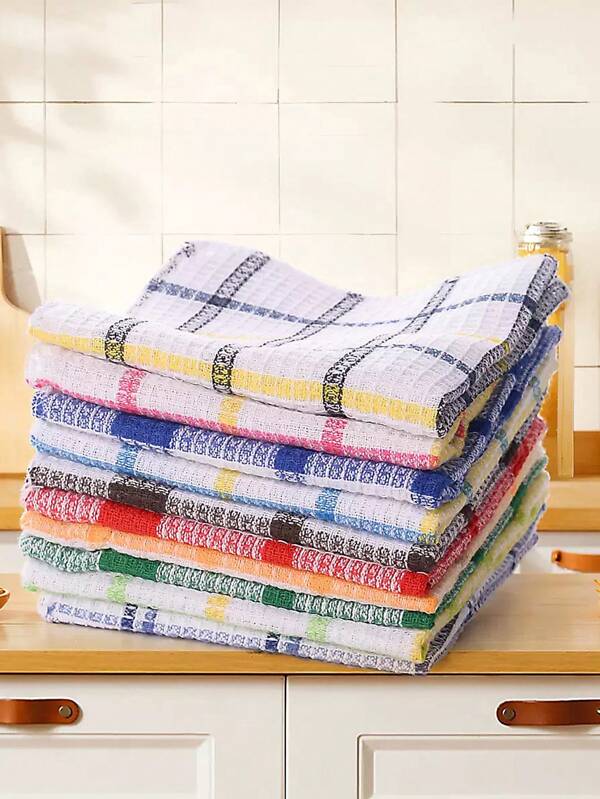 12 Packs Of Waffle Woven Napkins - Quick Dry, Absorbent Kitchen Towel For Hand Washing, Square Napkins For Living Room Kitchen Cleaning & Drying Without Lint