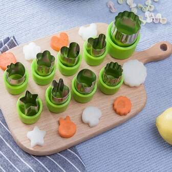 6pcs/8pcs/9pcs/12pcs Stainless Steel Cookie Cutter Fruit Pattern Cutting Die, Random Mixed Pattern Kitchen Cookie Cutter