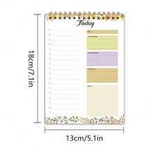 1pc/4 Styles, B6 Daily Delegate Notepad-To-Do Notebook, Double Sided 60 Pages 100gsm Thick Paper 7.1x5.1in Coil Notepad, Daily Planner, Work Planner, Back-To-School Season, School Supplies, Notebooks School Supplies, Back To School
