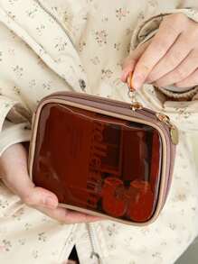 1 pieza Bolsa de almacenamiento de cosméticos, Bolsa de almacenamiento portátil de gran capacidad, Bolsa de aseo y cuidado de la piel para viajes de negocios, Bolsa de cosméticos impermeable, Bolsa de maquillaje portátil para viajes, Bolsa de maquillaje, Bolsa de aseo, Cubos de embalaje, Organizador de maquillaje, Bolsa de maquillaje, Artículos esenciales para viajes, Artículos esenciales para cruceros, Artículos esenciales para dormitorios, Para el hogar, Viajes, Vacaciones y vuelta al colegio, Para regalar a familiares, amigos y parejas, Bolsa de verano, vacaciones y colegio, Bolsa de viaje para mujeres, Bolsa de maquillaje para viajes