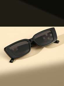 1 副女士复古时装秀时尚高端个性化时尚眼镜 - 黑色 - 查看 2