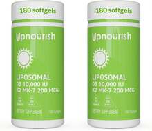 UpNourish Liposomal Vitamin D3 50000  (Vitamina D3 De 50000) With 1000 Mcg Vitamin K, High Dose Vitamin D3 K2, Vitamin D 50000  With K1, K2 -4 And -7, 120 Mini Softgels - D3 and K2 200 Mcg - View 1