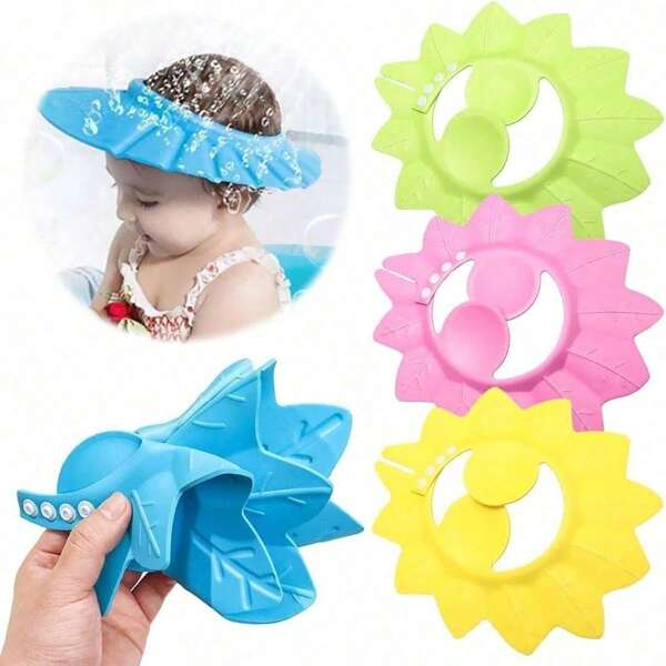 1 pieza Gorro para bloquear el agua del champú de bebé, gorro de baño impermeable para protección de oídos para el champú y baño de bebé