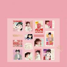 30 Stücke Anime-Charakter-Themen dekorative Aufkleber-Set, Showa-Ära Serie, geeignet als Geschenk, für Büro, Zuhause, Markierung, Beschriftung, Klassenzimmer, Unterhaltungsspielzeug, Studentenplaner kreative Retro-Memo-Dekoration Aufkleber, DIY Deko Schulbedarf, Schulanfang