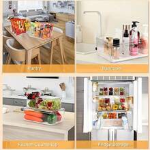 TAIMASI 14 Pack Fridge Organizer, Stackable Refrigerator Organizer Bins With Lids, Fridge Organizers And Storage Containers For Fruit, Vegetable, Food, Drinks, Cereals, Clear | Perfect For Thanksgiving, Christmas, New Year's, Easter, And Mother's Day Kitchen Organization - Clear - View 9