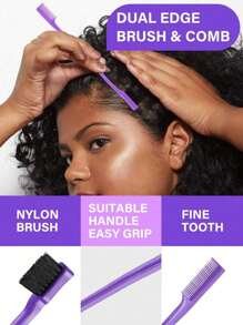 8pcs Hair Styling Tools Set, 8-Piece Hair Bun Making Kit, Including 2 French Braiding Tools, 2 Rat-Tail Combs, 1 Hair-Pulling Comb, 1 Edge Brush. Suitable Hair Brushes For Hairstyle Design, Hair Tools For Both Adults And Children., Hair Styling, Hair Stuff, Comb Hair ,Hair Accessories