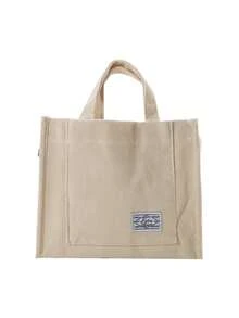 Bolsa de almuerzo de lona de pana, caja de almuerzo con cordón, bolsa de picnic de tela, pequeña bolsa de mano, recipiente de comida, bolsa de almacenamiento de alimentos para volver a la escuela, bolsa de accesorios para el almuerzo escolar, bolsa de almuerzo para mujeres, accesorios de picnic - Multicolor - Ver 12