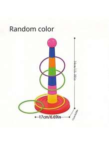 12-teiliges buntes Kunststoff-Ringe-Werfspiel-Set für Partys, Outdoor, Puzzle-Reifenwettbewerb, Geschenkstand (zufällige Farbe)