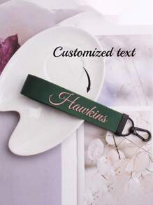 1pc Personalized Nylon Letter Keychain, Custom Name Key Ring, Gift For Valentine's Day, Graduation, Birthday, Anniversary, Father's Day, Mother's Day, Best Friend, Him/Her, Customized Wristlet Key Chain
